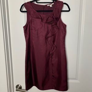 Banana Republic SILK Dress w Ruffle & Rosette